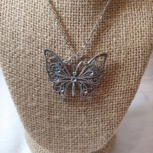 Silver Butterfly Necklace